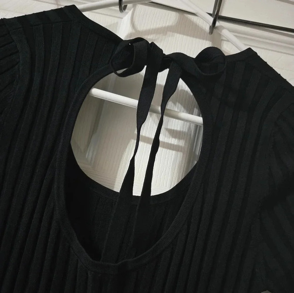 Prabal Gurung Pleated Sweater Sheath Dress, Back Cut-Out, Midi, Colorblock, EUC! - Picture 10 of 13